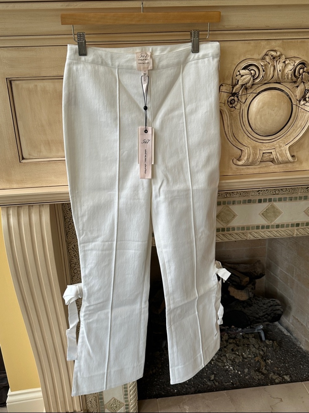 cinq a sept White Denim Lou Pant